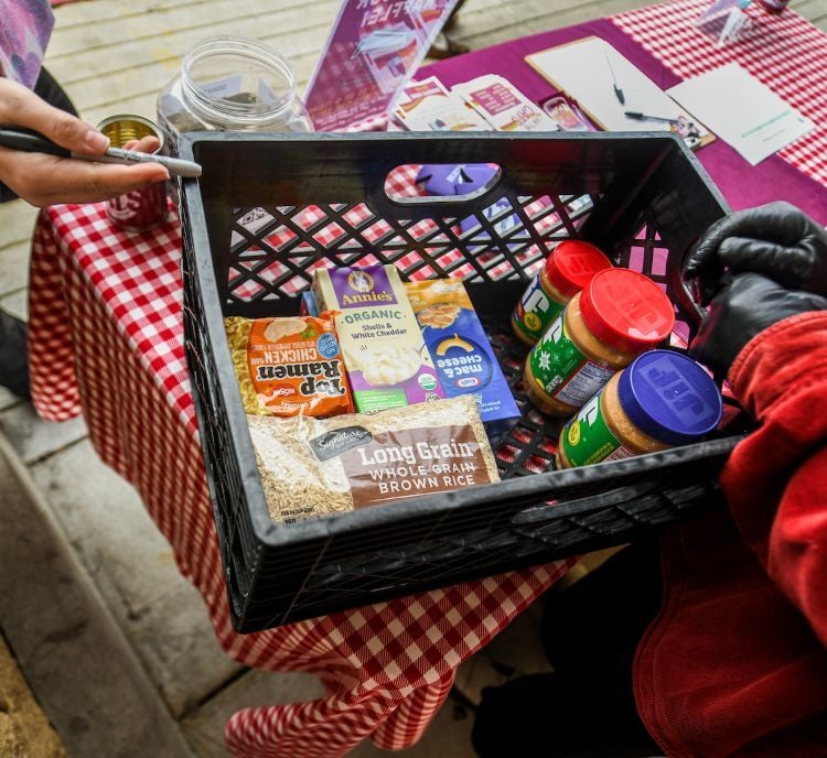 Food donations collected for the UM Food Pantry