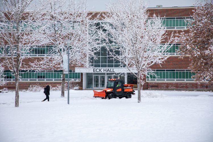 Eck Hall in Winter