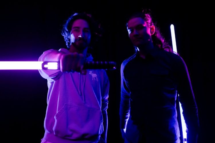 Members of the Lightsaber Club pose for a picture