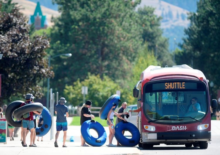 Free shuttle bus from campus