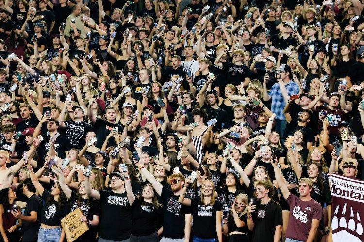 Fans cheer on Griz Basketball