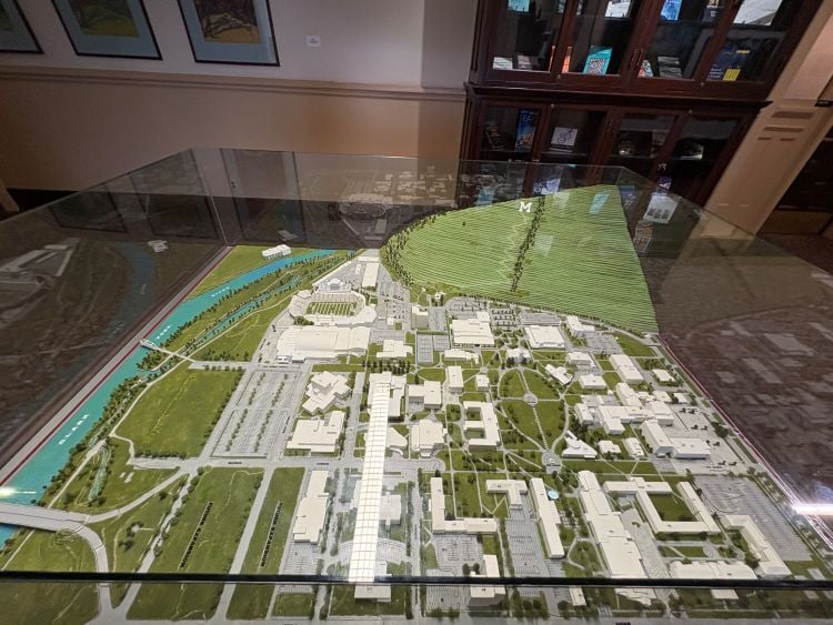 the topographical map within Main Hall