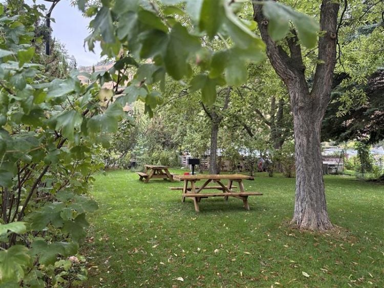 Picnic tables outside of the University Center
