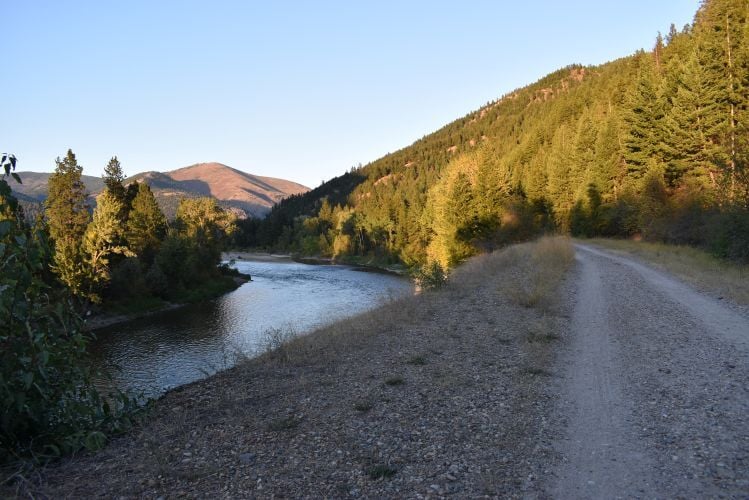 The Kim Williams Trail next to the Clark Fork River