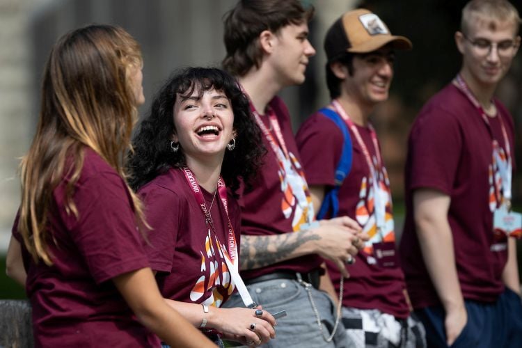 Students laughing during the Big Sky Experience