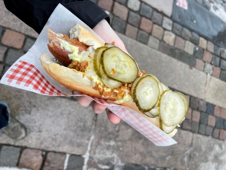 A huge frankfurter in France