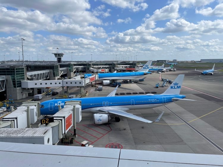 Planes on a tarmac in France