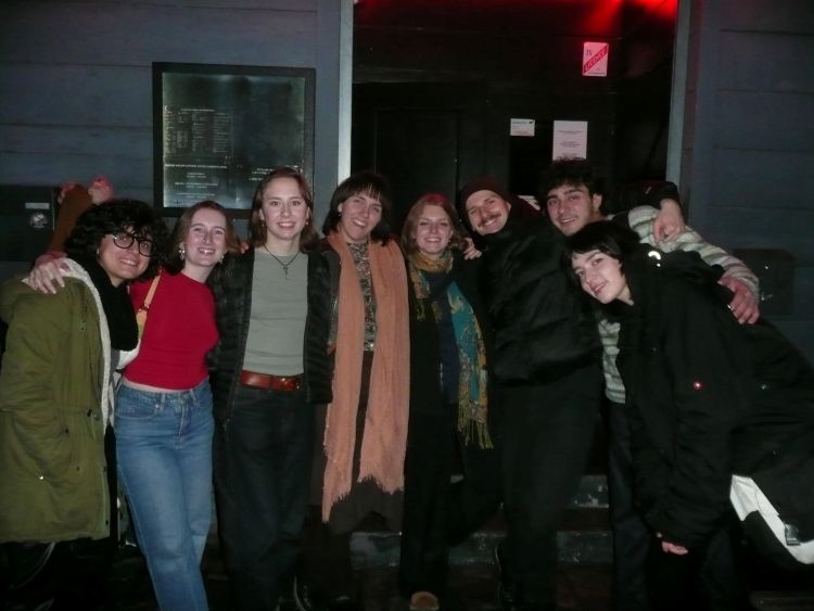 Students gathered during a study abroad trip