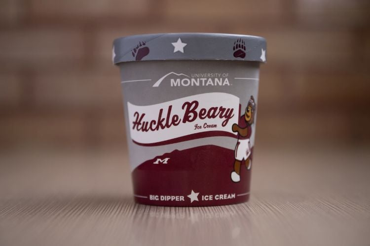 A pint of Huckle Beary ice cream from Big Dipper Ice Cream