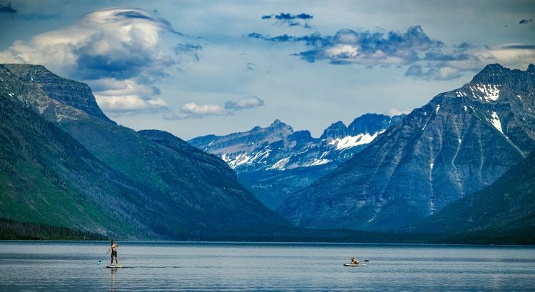 A view across Lake MacDonald at Glacier National Park