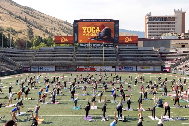 Yoga at Washington-Grizzly Stadium
