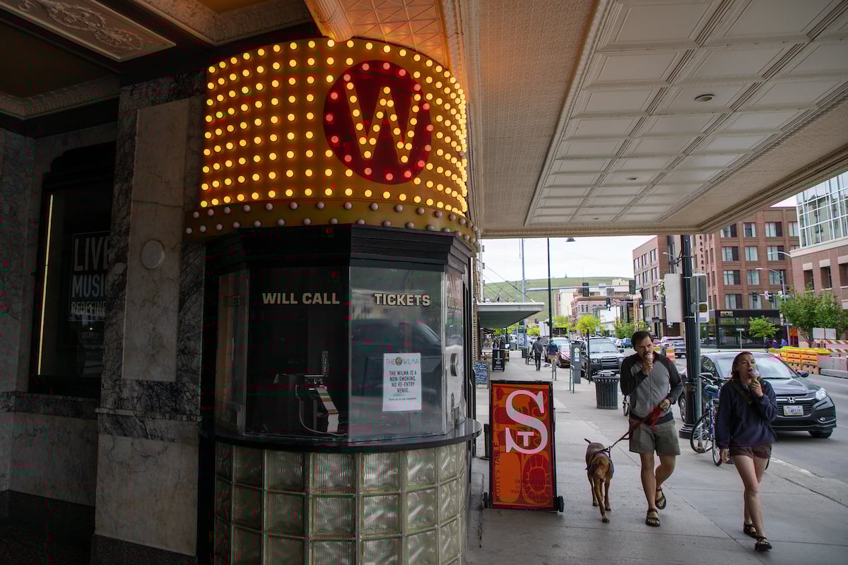 The Wilma Theater marquee in downtown Missoula